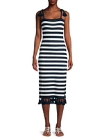 A La Plage Kerry Striped Midi-Dress