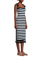 A La Plage Kerry Striped Midi-Dress