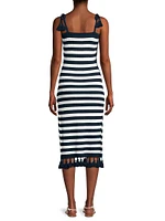 A La Plage Kerry Striped Midi-Dress