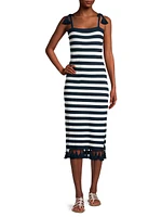 A La Plage Kerry Striped Midi-Dress