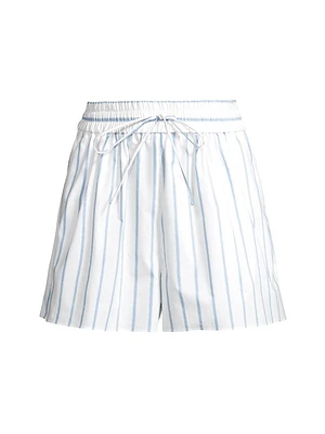 A La Plage Sammy Striped Jacques Cotton-Blend Short