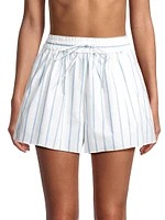 A La Plage Sammy Striped Jacques Cotton-Blend Short