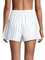 A La Plage Sammy Striped Jacques Cotton-Blend Short