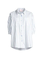 A La Plage Sammy Striped Cotton-Blend Shirt