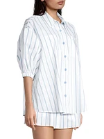 A La Plage Sammy Striped Cotton-Blend Shirt