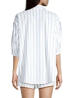 A La Plage Sammy Striped Cotton-Blend Shirt