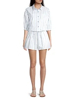 A La Plage Sammy Striped Cotton-Blend Shirt