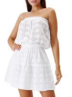 Colette Strapless Crocheted Minidress