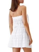 Colette Strapless Crocheted Minidress