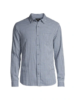 Mojave Plaid Button-Front Shirt