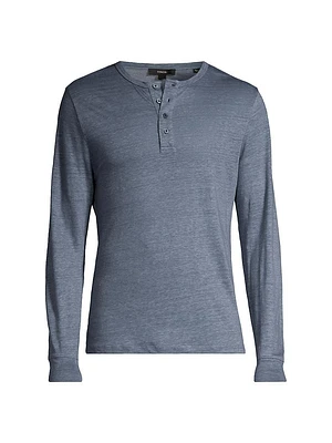 Linen Long-Sleeve Henley