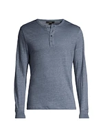 Linen Long-Sleeve Henley