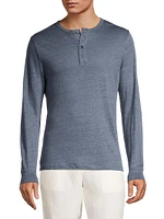 Linen Long-Sleeve Henley