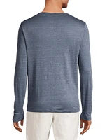 Linen Long-Sleeve Henley