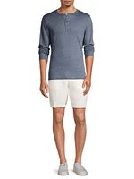 Linen Long-Sleeve Henley