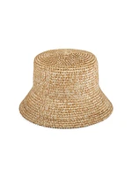 Crisscross Straw Bucket Hat