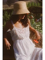 Crisscross Straw Bucket Hat