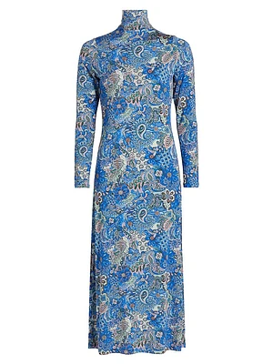 Paxton Printed Turtleneck Midi-Dress