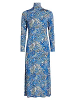 Paxton Printed Turtleneck Midi-Dress