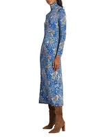 Paxton Printed Turtleneck Midi-Dress