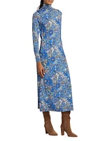 Paxton Printed Turtleneck Midi-Dress