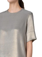 Silk-Blend Crepe Short-Sleeve T-Shirt