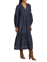 Hanna Cotton-Blend Midi-Dress