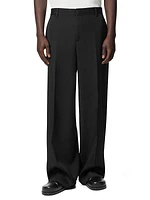 Wool Crease-Front Pants