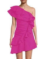 Ruffle One-Shoulder Minidress