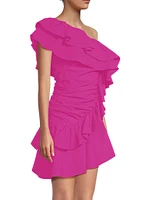 Ruffle One-Shoulder Minidress