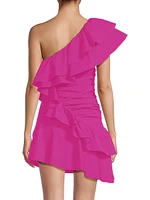 Ruffle One-Shoulder Minidress