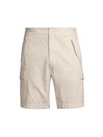 Garment-Dyed Cotton Cargo Shorts