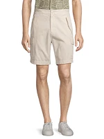 Garment-Dyed Cotton Cargo Shorts