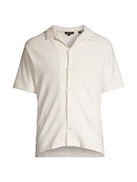 Bouclé Button-Front Camp Shirt