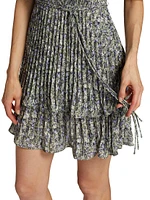 Samantha Floral Pleated Minidress