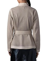 Naeva Perforated Leather Belted Jacket