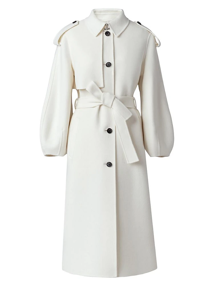 Ceyla Double-Face Wool Belted Coat