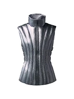 Lilyan Metallic Laminate Down Vest