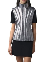 Lilyan Metallic Laminate Down Vest