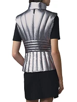 Lilyan Metallic Laminate Down Vest