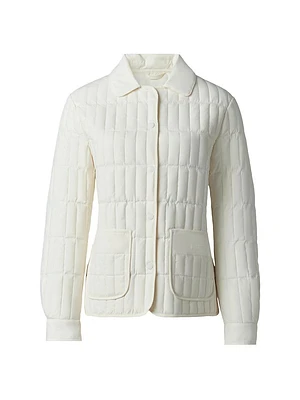 Sian Vertical-Quilted Down Jacket