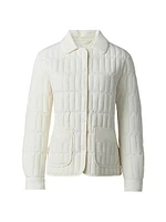 Sian Vertical-Quilted Down Jacket