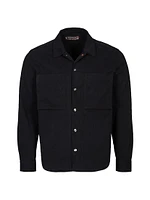 Cotton Button-Front Overshirt