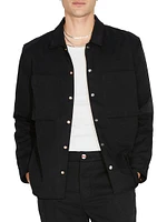 Cotton Button-Front Overshirt