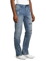 Clayton Stretch Splatter Distressed Jeans