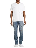 Clayton Stretch Splatter Distressed Jeans