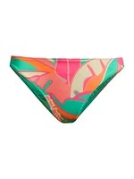 Isla Palm-Print Bikini Bottom