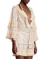 Ari Chevron Cover-Up Top