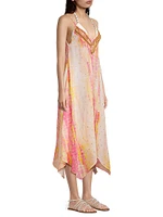 Kathryn Beaded Tie-Dyed Cover-Up Dress