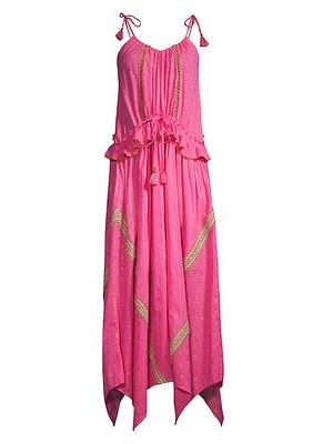 Alma Tassel Cover-Up Maxi Dress